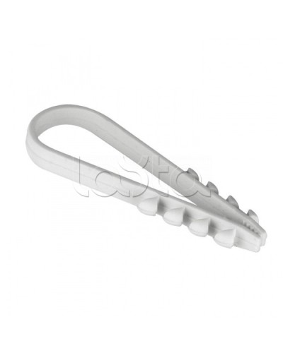 Дюбель-хомут для круглого кабеля (19-25мм) белый (100шт.) EKF PROxima (plc-ncc-19x25w) в Нефтеюганске Крепеж: Дюбели, шурупы, саморезы Pintop.ru