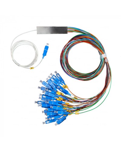 Разветвитель план 1х32 окон SC/UPC 9/125 вывод 1,5м буфер 0.9мм 1260/1650 Cabeus (FCT-PLC-1/32-9-SC/U-1.5-0.9) в Нефтеюганске Оптические разветвители (сплиттеры) Pintop.ru