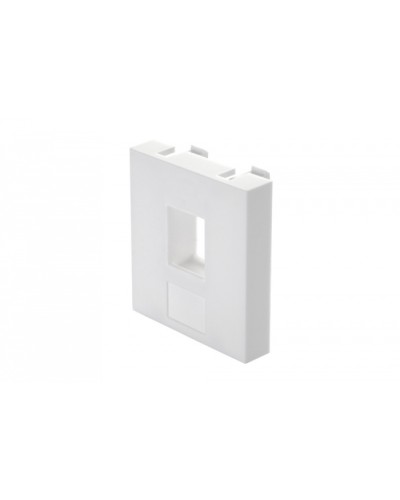 Адаптер 45 × 45 мм для 1 мультимедиа-модуля Keystone без шторки, белый Eurolan (16B-45-11WT) в Нефтеюганске Модули Keystone Pintop.ru