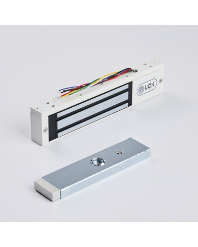 R-Lock RL-EM180-0SW - Электромагнитный замкок, 180кг, DC12/24B, цвет белый, RAL9016(белый), два датчика втроены в корпус замка: датчик Холла и магнито-контактный датчик в Нефтеюганске Электромагнитные замки Pintop.ru