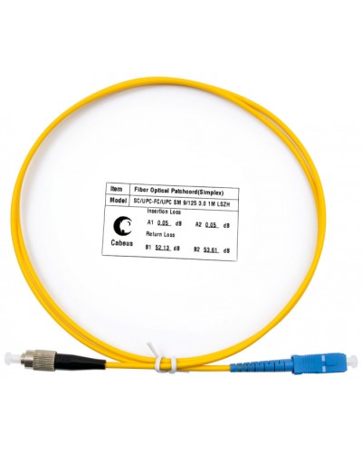Шнур оптический simplex SC-FC 9/125 SM 1 м LSZH в Нефтеюганске Патч-корды оптические Pintop.ru