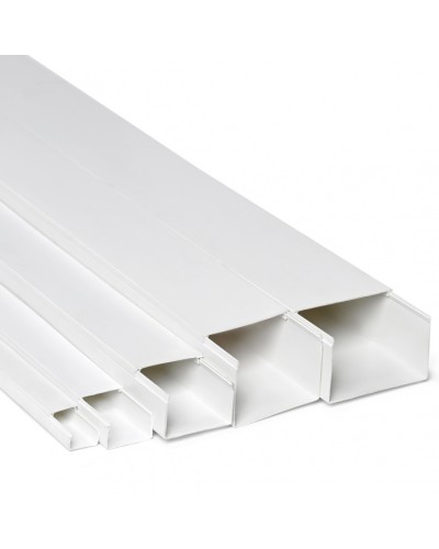 Кабель-канал 40x25x2000, двойной замок, белый (ПожТехКабель) в Нефтеюганске Кабель-канал Pintop.ru