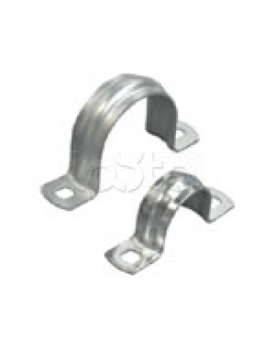 Скоба оцинкованная с двумя отверстиями для трубы D16мм, м.о.6,5-5,0мм (1уп=100шт) Экопласт (43616P) в Нефтеюганске Держатели, клипсы, скобы Pintop.ru