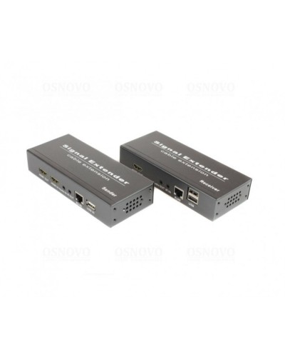 Комплект для передачи HDMI, USB, аудио, RS232 и ИК управления по сети Ethernet OSNOVO TLN-HiKMDA2+RLN-HiKMDA2 в Нефтеюганске Видеоусилители, Модуляторы, Делители Pintop.ru