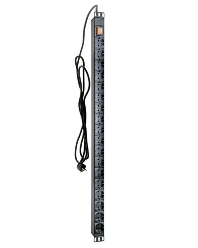 Блок распределения питания базовый вертикальный Eurolan (60A-62-01-18BL) в Нефтеюганске Блоки розеток Pintop.ru