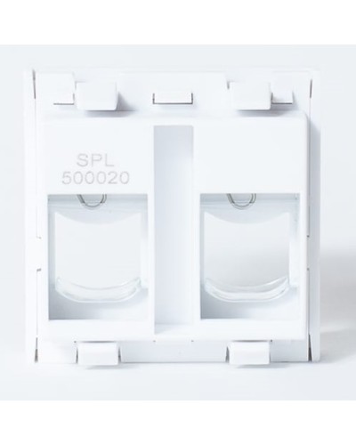 Лицевая панель45x45 мм, для 2 модулей Keystone SPL (500020) в Нефтеюганске Аксессуары для кабель-канала Pintop.ru