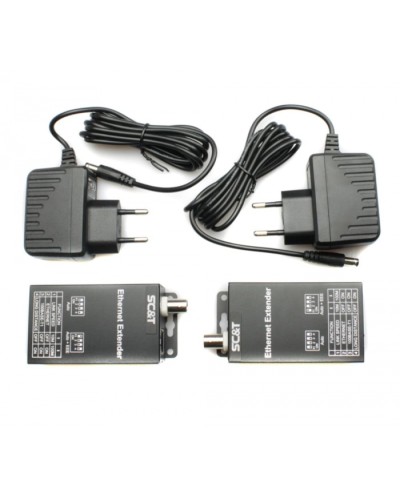 Комплект удлинителей Ethernet по коаксиальному кабелю до 1000м SC&T IP09CK в Нефтеюганске Видеоусилители, Модуляторы, Делители Pintop.ru