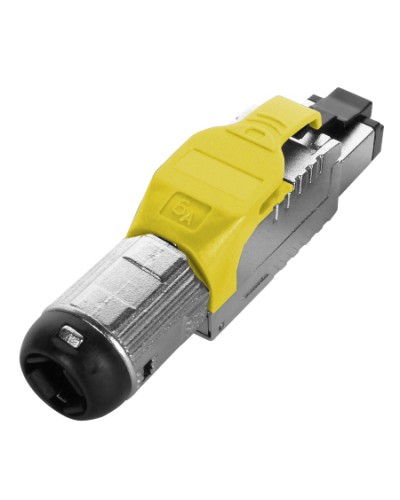 Разъем полевой оконцовки RJ-45 Hyperline (PLUE-8P8C-S-C6A-SH-YL) в Нефтеюганске Коннекторы Pintop.ru