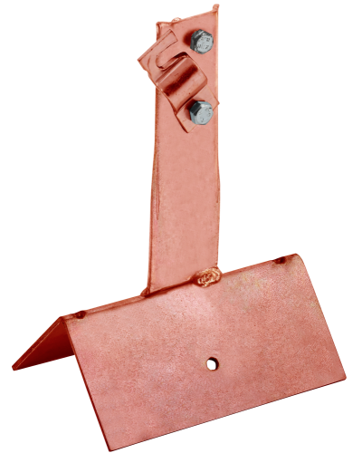 Держатель проводника круглого 6-10мм винтовой для конька широкого h=80мм медь IEK (ZDP81-50-4-16-80) в Нефтеюганске Крепеж Pintop.ru