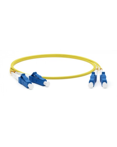 Патч-корд волоконно-оптический Hyperline FC-D2-9-LC/UR-LC/UR-H-10M-LSZH-YL в Нефтеюганске Патч-корды оптические Pintop.ru