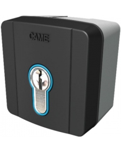 Ключ-выключатель накладной с цилиндром замка DIN и синей подсветкой Came 806SL-0050 в Нефтеюганске Запчасти для шлагбаумов и автоматики Pintop.ru