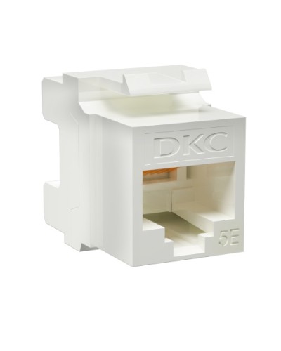 Модуль Keystone RJ45 CAT5E неэкранированный, 180 градусов, белый (форм-фактор A10) DKC RNK5EU180WH в Нефтеюганске Модули Keystone Pintop.ru