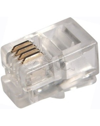 Джек телефонный 4P4C (100шт/уп) REXANT 05-1001 в Нефтеюганске Коннекторы Pintop.ru