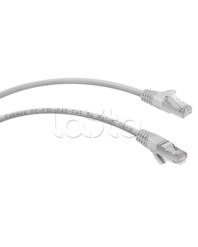 Патч-корд FTP, категория 5e, 2 м, экранированный, серый Cabeus PC-FTP-RJ45-Cat.5e-2m в Нефтеюганске Патчкорды (медные) Pintop.ru