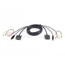 КВМ-кабель с интерфейсами USB, DVI-D Dual Link (5м) ATEN 2L-7D05UD