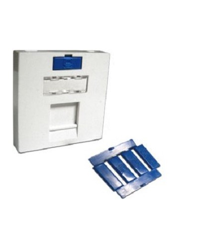 Вставка 45x45 на 1 кейстоун, угловая, со шторкой, маркировкой и иконками, белая LANMASTER LAN-SIP-23A-WH в Нефтеюганске Аксессуары для кабель-канала Pintop.ru