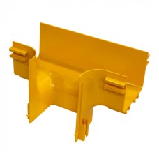 Вертикальный отвод на оптический лоток 120 мм, желтый LANMASTER (LAN-OT120-VT120)