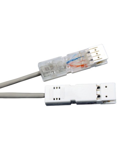 Патч-корд 110 тип-110 тип, 2 пары, Cat.5, LSZH, 2 м серый Hyperline PC-110-110-2P-C5-2M-LSZH-GY в Нефтеюганске Патч-корды и пигтейлы Pintop.ru