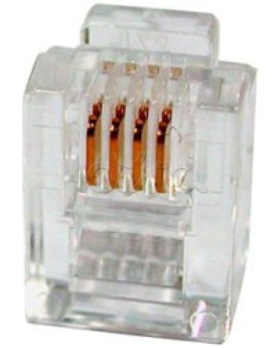 Разъем телефонный RJ11 (6P4C) Cabeus в Нефтеюганске Коннекторы и разъемы Pintop.ru