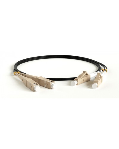 Патч-корд волоконно-оптический Hyperline FC-D2-50-LC/PR-SC/PR-H-5M-LSZH-BK в Нефтеюганске Патч-корды оптические Pintop.ru