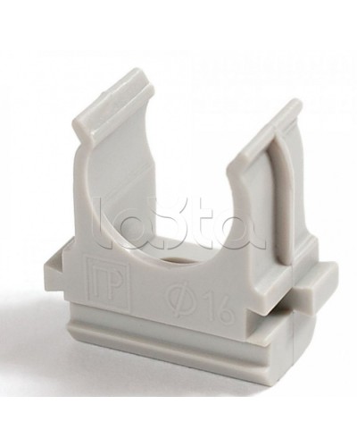 Крепеж-клипса для труб АБС-пластик в карт д16 (200шт/2000шт уп/кор) Промрукав (PR.0616) в Нефтеюганске Держатели, клипсы, скобы Pintop.ru