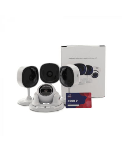 Комплект облачного видеонаблюдения TRASSIR 4TR1Cloud3000 в Нефтеюганске IP-камеры Pintop.ru
