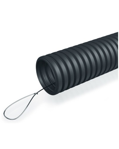 Труба гофр. ПНД 40 мм с зондом ПожТехКабель (15 м) в Нефтеюганске Труба гофрированная Pintop.ru