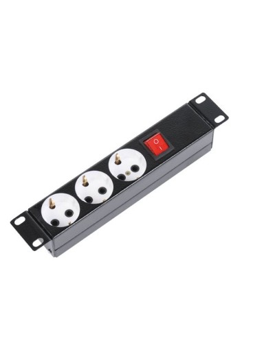 Блок силовых розеток 10 без шнура с выключателем, 3 розетки (черный) ЦМО БР-3П-10-9005 в Нефтеюганске Блоки розеток Pintop.ru