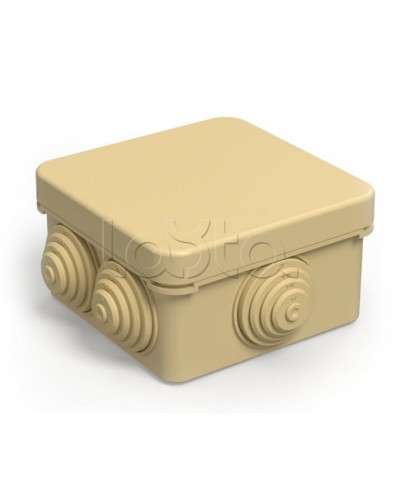 Коробка распределительная для о/п безгалогенная (HF) сосна 80х80х40 (105шт/кор) Промрукав (40-0210-1001) в Нефтеюганске Распределительные коробки Pintop.ru