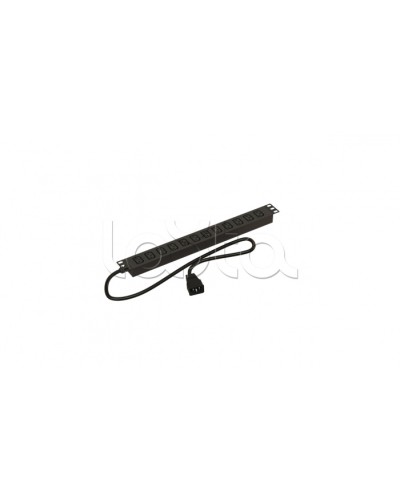 Блок розеток горизонтальный черн Hyperline (SHE19-12IEC-2.5AIEC) в Нефтеюганске Блоки розеток Pintop.ru