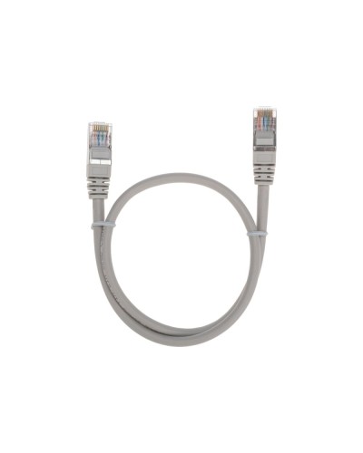 Патч-корд F/UTP, CAT 5e, RJ45-RJ45, 26AWG, LSZH, серый, 0,5м REXANT 02-0110-05 в Нефтеюганске Патчкорды (медные) Pintop.ru