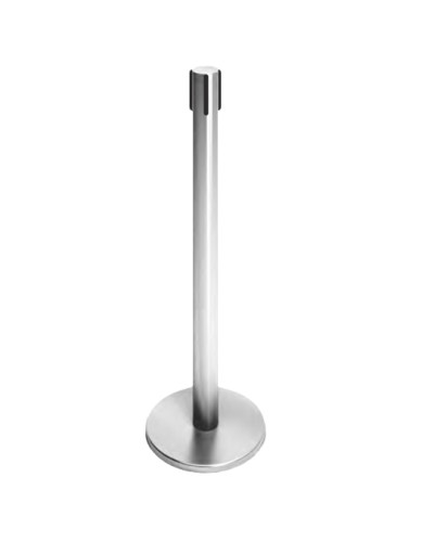 Стойка ограждения передвижная с ремнем (2 метра черный с тормозом) Oxgard ВЗР2387.05 в Нефтеюганске Ограждения Pintop.ru