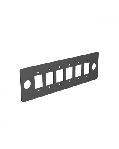 Сменная планка для оптических розеток 6 MPO/MTP Cabeus (FO-FP-6MPO-BK) в Нефтеюганске Кросс оптический Pintop.ru