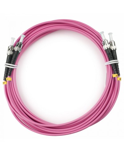 Шнур оптический duplex ST-ST 50/125 mm OM4 5м LSZH Cabeus FOP-50-OM4-ST-ST-5m в Нефтеюганске Патч-корды оптические Pintop.ru
