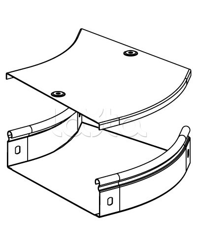 Угол CPO 45 горизонтальный 45° 100х50 DKC 36062 в Нефтеюганске Аксессуары для лотков Pintop.ru