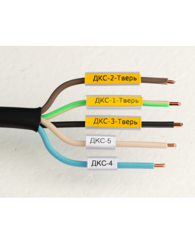 Маркировка для провода, гибкая, для трубочек. 4х30мм. Белая DKC NUTFL30 в Нефтеюганске Крепежные изделия Pintop.ru