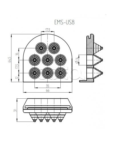 Ввод кабельный Elbox EMS-US8 в Нефтеюганске Аксессуары для стоек и шкафов Pintop.ru