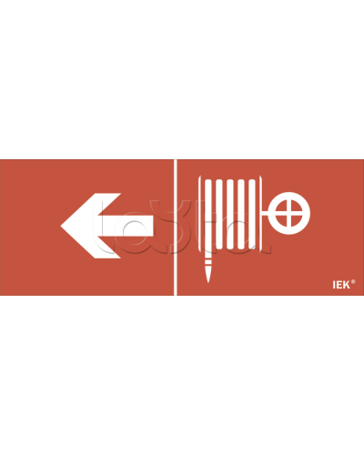 Этикетка самокл. 240х90мм Пож. кран/стр. налево IEK (LPC10-1-24-09-PKNAL) в Нефтеюганске Дополнительное оборудование для ОПС Pintop.ru