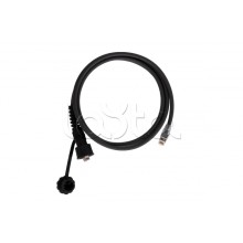 Индустриальный коммутационный шнур NIKOMAX F/UTP 4 пары, переходной, Кат.6 (Класс E), 250МГц, RJ45/8P8C(IP67)-RJ45/8P8C, T568B, многожильный, BC (чистая медь), 26AWG (7х0,160мм), с защитной крышкой, PUR, черный, 1м NIKOMAX (NMC-PC4SE55B-010-IS-TR-BK)