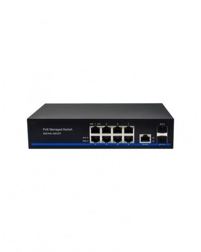 Управляемый L2 PoE коммутатор Gigabit Ethernet на 8 RJ45 PoE + 2 x GE SFP порта NST NS-SW-8G2G-PL в Нефтеюганске Коммутаторы Pintop.ru