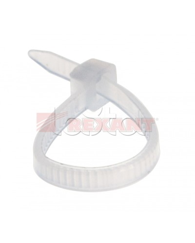 Хомут-стяжка нейлоновый 2.5х80 мм белый (100шт/уп) REXANT 07-0080 в Нефтеюганске Стяжки-хомуты Pintop.ru