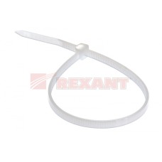 Хомут-стяжка нейлоновый 3х200 мм белый (100шт/уп) REXANT 07-0200-4