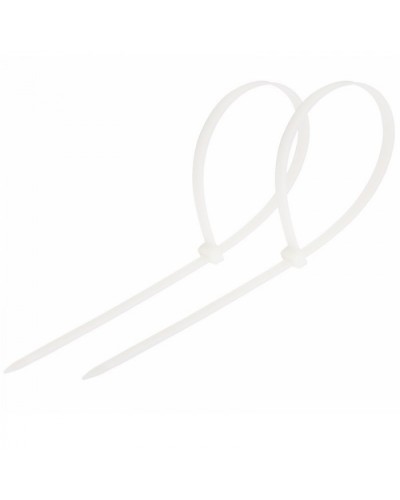 Хомут-стяжка нейлоновый 5х400 мм белый (100шт/уп) REXANT 07-0400 в Нефтеюганске Стяжки-хомуты Pintop.ru