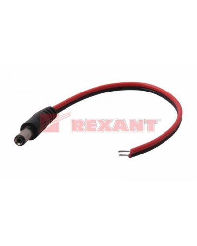 Разем питания штекер 2.1х5.5x10мм с проводом 20см (50шт/уп) REXANT 14-0313 в Нефтеюганске Коннекторы Pintop.ru