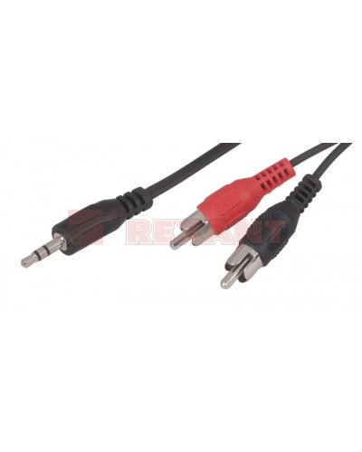 Шнур 3.5 мм стерео штекер - 2 RCA 1.5 м (10шт/уп) REXANT 17-4202 в Нефтеюганске Коннекторы Pintop.ru