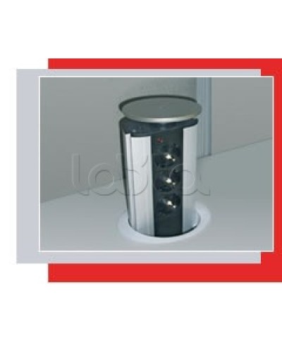 Блок розеточный настольный, 3 розетки (45х45мм) Экопласт 70303 в Нефтеюганске Блоки розеток Pintop.ru