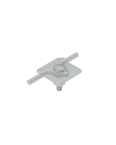 Универсальный соединитель для прутка Ø 5-10 мм с 1 пластиной 40х40 мм TD КМ-Профиль (USM-D5-10 TD) в Нефтеюганске Аксессуары для лотков Pintop.ru