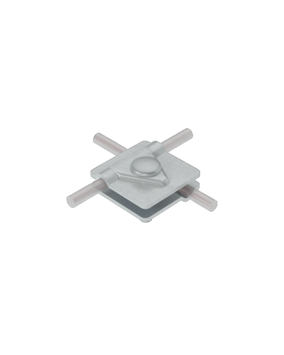 Универсальный соединитель для прутка Ø 5-10 мм с 2 пластинами 40х40 мм TD КМ-Профиль (2USM-D5-10 TD) в Нефтеюганске Аксессуары для лотков Pintop.ru