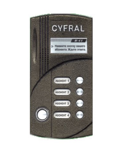 Блок вызова видеодомофона на 4 абонентов Цифрал M-4M/TVС в Нефтеюганске Блоки вызова многоабонентные Pintop.ru