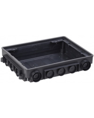 IEK Коробка напольная ONFLOOR 12 модулей (KNU-12-PA-9011) в Нефтеюганске Аксессуары для кабель-канала Pintop.ru